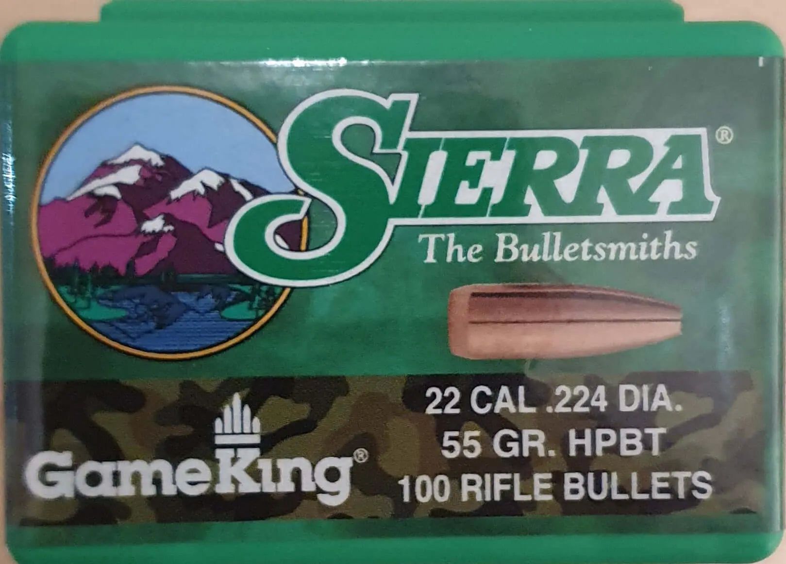 Palle Sierra 224" 55gr HPBT Gameking 100 pz.