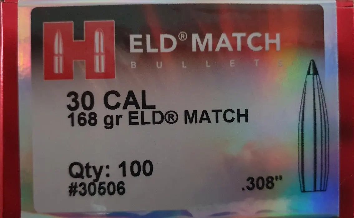 Palle Hornady .308" 168gr ELD Match - 100 pz, foto 2