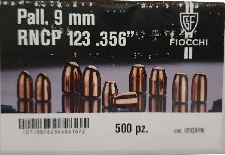 Palle Ramate da 9 mm 123 gr. RNCP - FIOCCHI