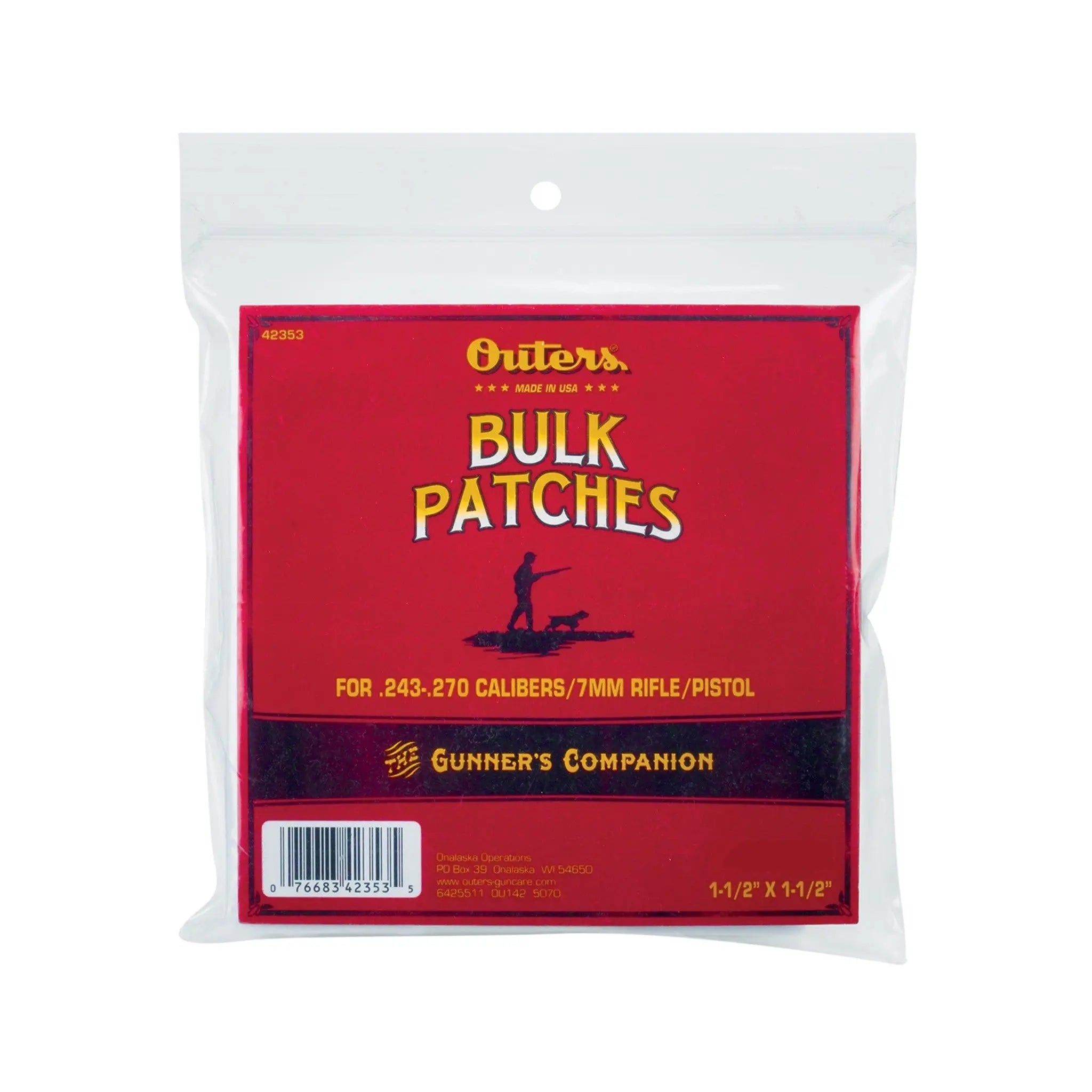 Pezzuole Pulizia Outers Cal. .17 a .50 – 225/250 pz, foto 2