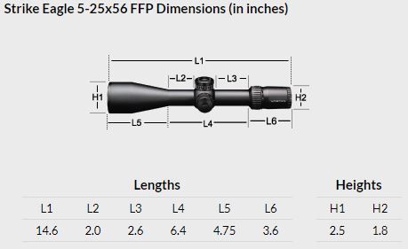 Vortex Strike Eagle 5-25x56 MOA FFP Tubo 34mm, foto 7